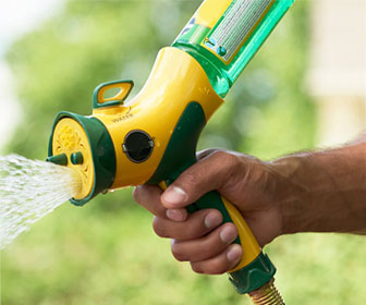 Picture of a hosepipe attachment used to spray essential oils in the yard